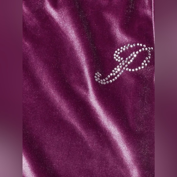 Victoria Secret Pink Bling Velour Shine Full-zip Crop Hoodie & Wide-leg Pants M - Picture 10 of 10